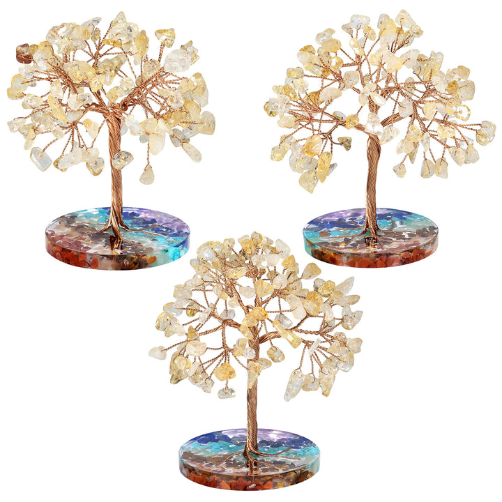 Ghiaia di chakra Olivenorma con base rotonda Feng Shui Tree