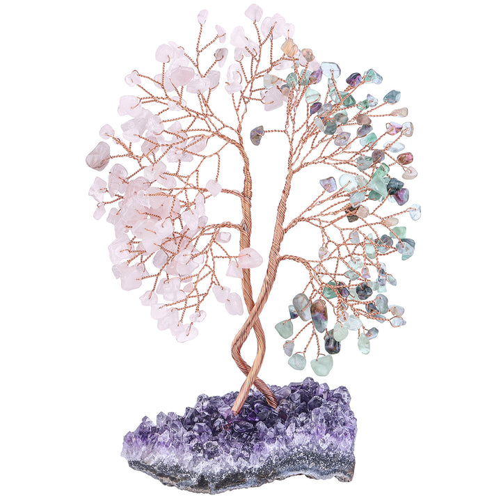 Albero Feng Shui concentrico con base in miniera di ametista Olivenorma 