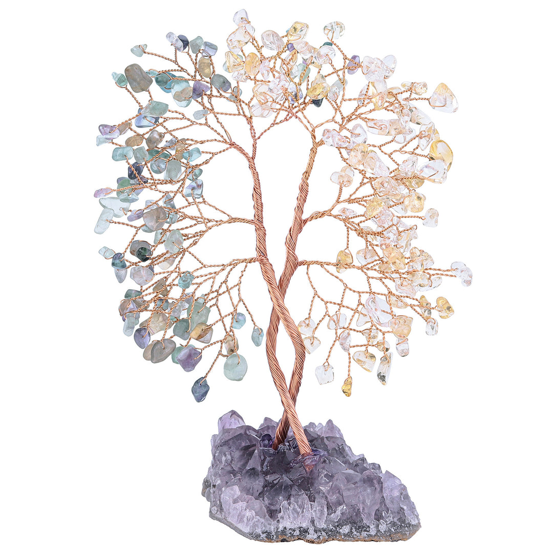 Albero Feng Shui concentrico con base in miniera di ametista Olivenorma 