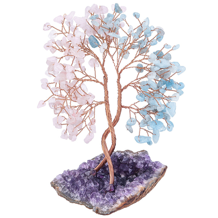 Albero Feng Shui concentrico con base in miniera di ametista Olivenorma 