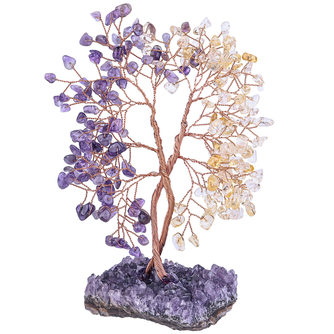 Albero Feng Shui concentrico con base in miniera di ametista Olivenorma 