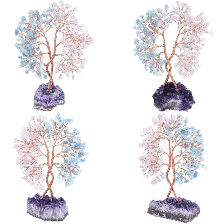 Albero Feng Shui concentrico con base in miniera di ametista Olivenorma 