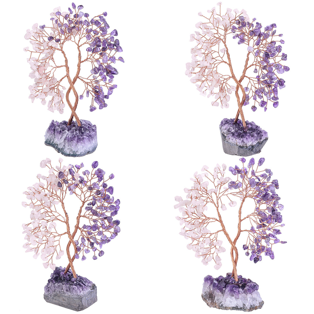 Albero Feng Shui concentrico con base in miniera di ametista Olivenorma 
