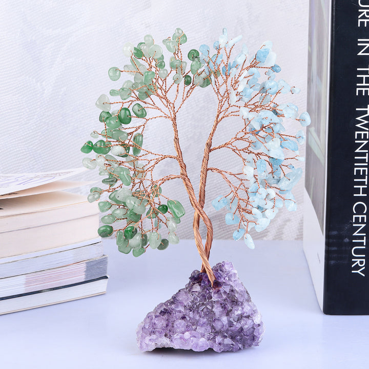 Albero Feng Shui concentrico con base in miniera di ametista Olivenorma 