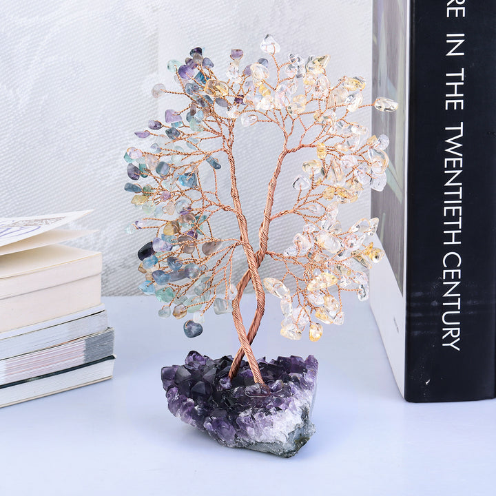 Albero Feng Shui concentrico con base in miniera di ametista Olivenorma 