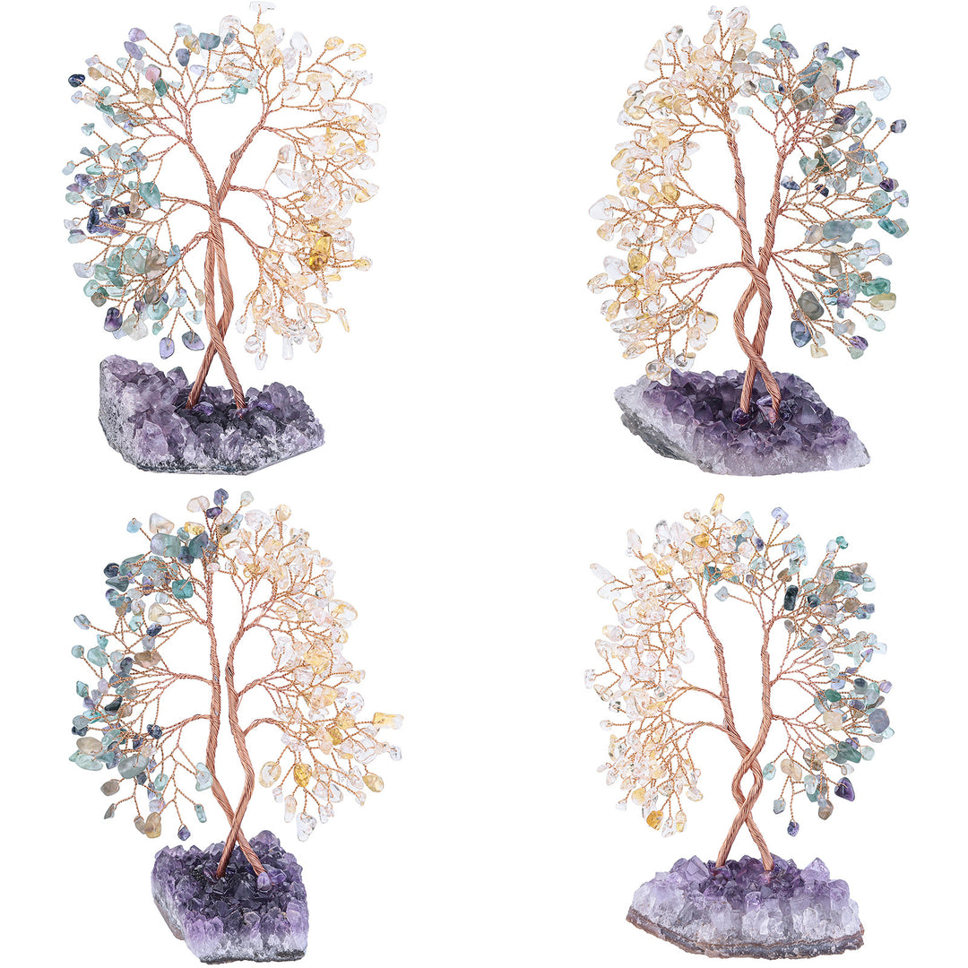 Albero Feng Shui concentrico con base in miniera di ametista Olivenorma 