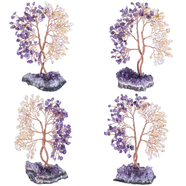 Albero Feng Shui concentrico con base in miniera di ametista Olivenorma 
