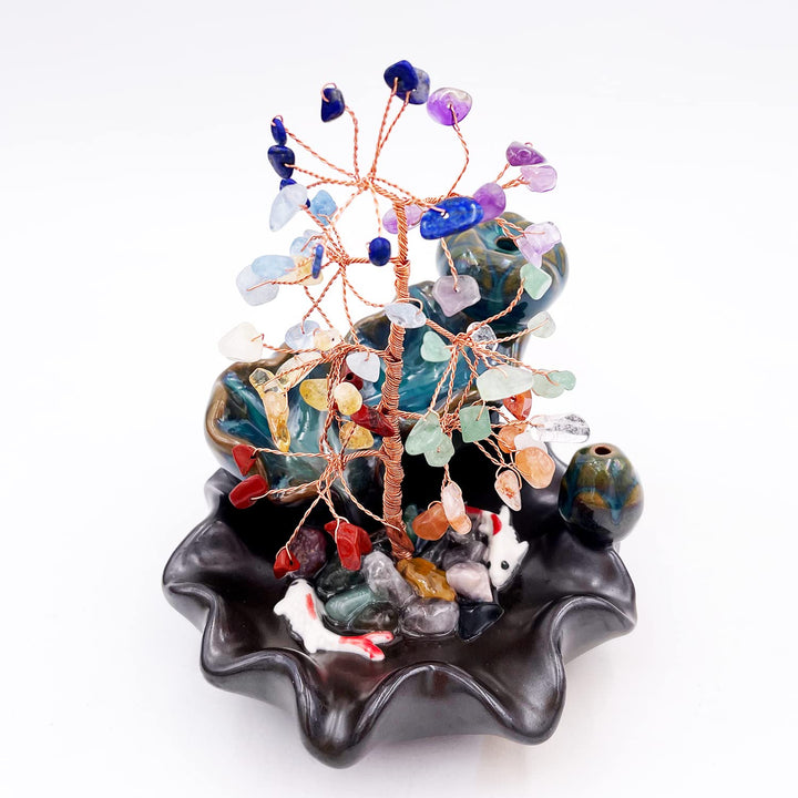 Bruciatore di incenso Olivenorma Guarigione Chakra Feng Shui Albero 