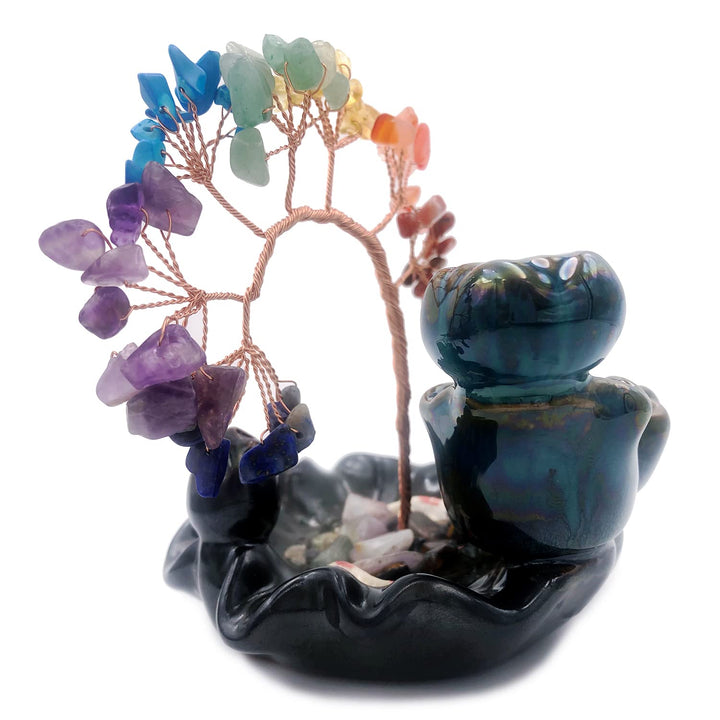 Bruciatore di incenso Olivenorma Guarigione Chakra Feng Shui Albero 