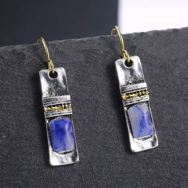 Olivenorma orecchini vintage Bohemian Blue Moonstone 