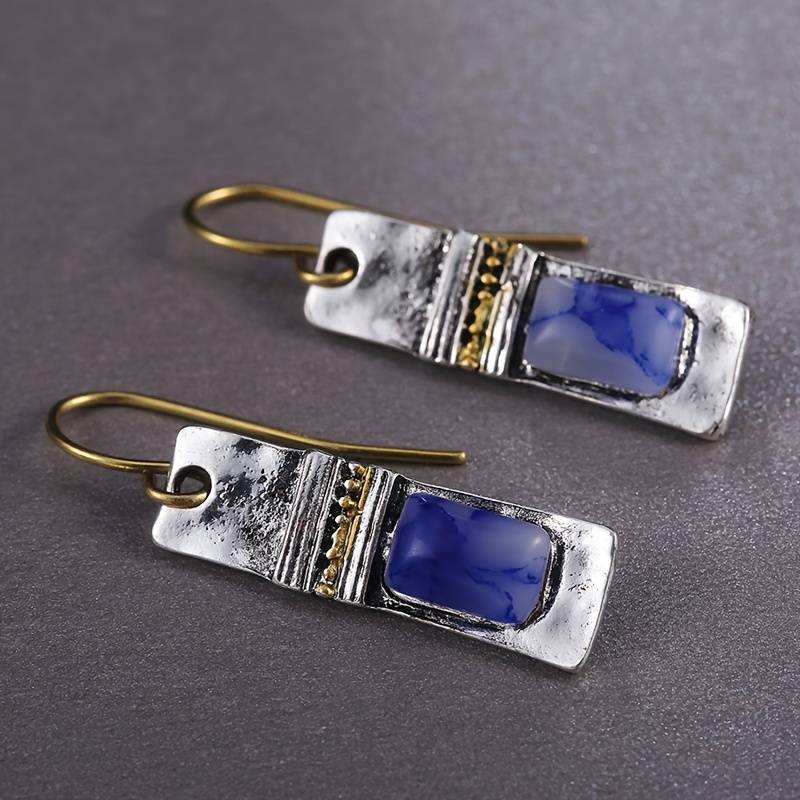 Olivenorma orecchini vintage Bohemian Blue Moonstone 