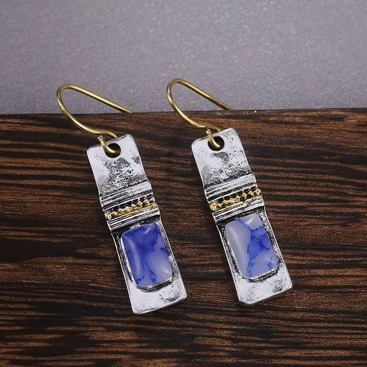 Olivenorma orecchini vintage Bohemian Blue Moonstone 