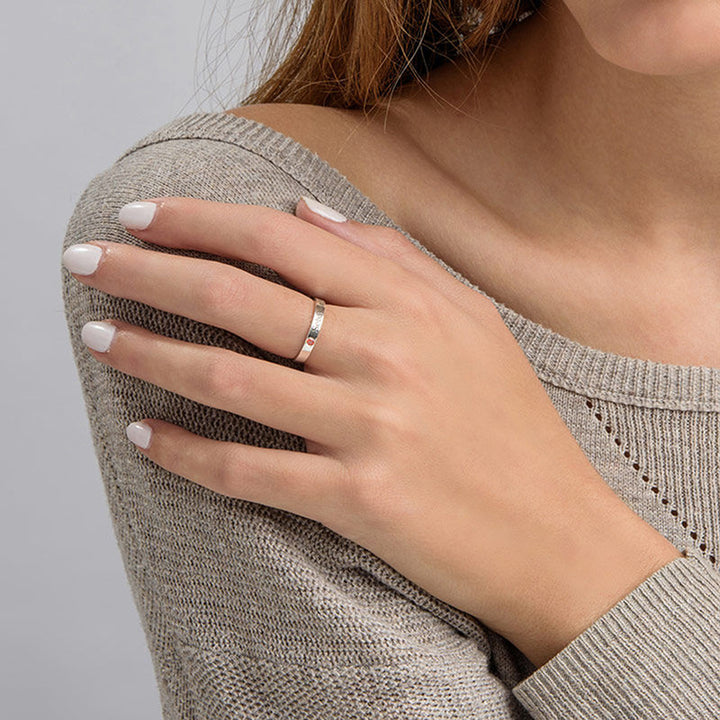 Olivenorma Birthstone Anello semplice Anello inciso - image 4