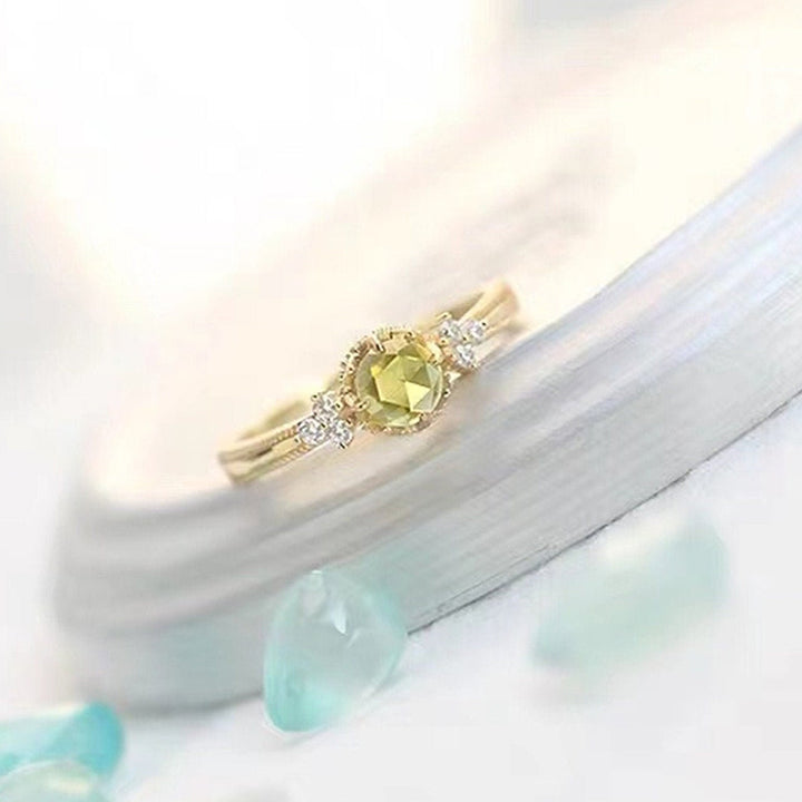 Anello di fidanzamento con promessa di peridoto naturale Olivenorma - image 4