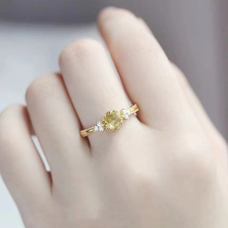 Anello di fidanzamento con promessa di peridoto naturale Olivenorma - image 1