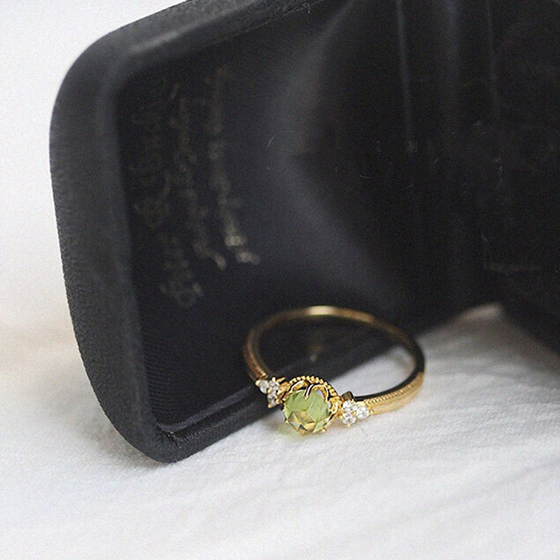 Anello di fidanzamento con promessa di peridoto naturale Olivenorma - image 3