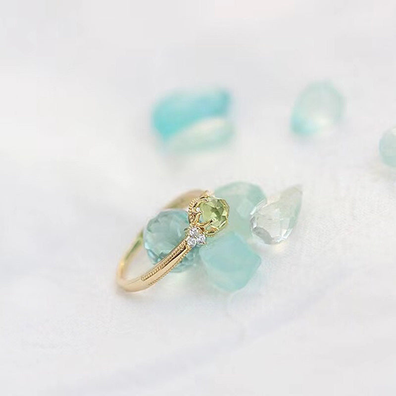 Anello di fidanzamento con promessa di peridoto naturale Olivenorma - image 5