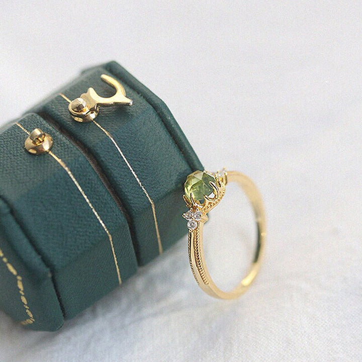 Anello di fidanzamento con promessa di peridoto naturale Olivenorma - image 2