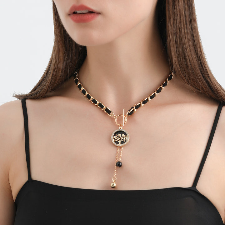 Collana girocollo in velluto nero Olivenorma