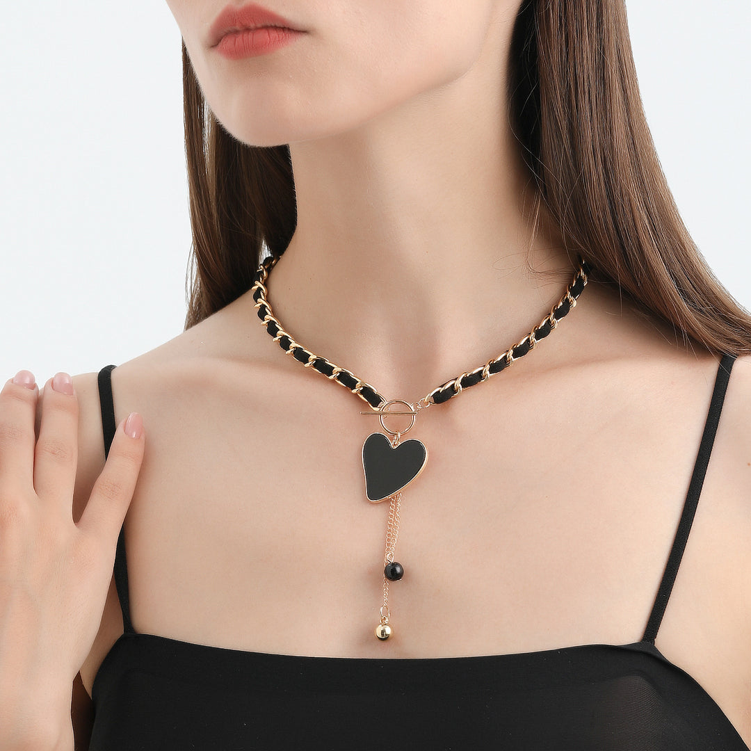 Collana girocollo in velluto nero Olivenorma