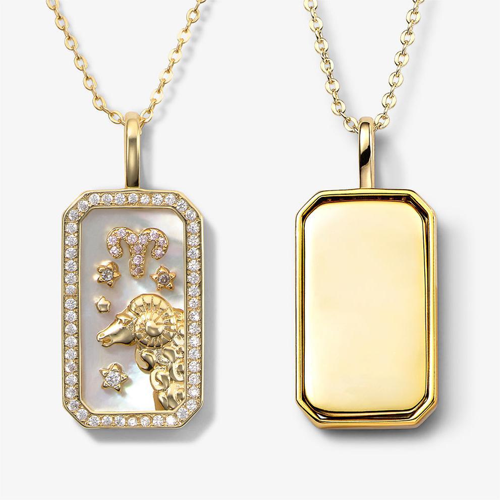 Collana con tarocchi Olivenorma e zirconi zodiacali
