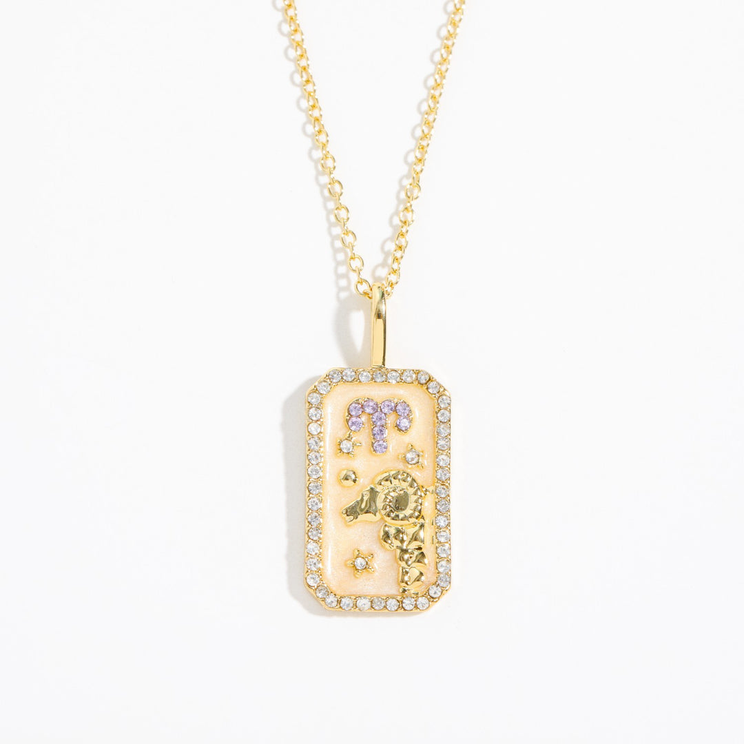 Collana con tarocchi Olivenorma e zirconi zodiacali
