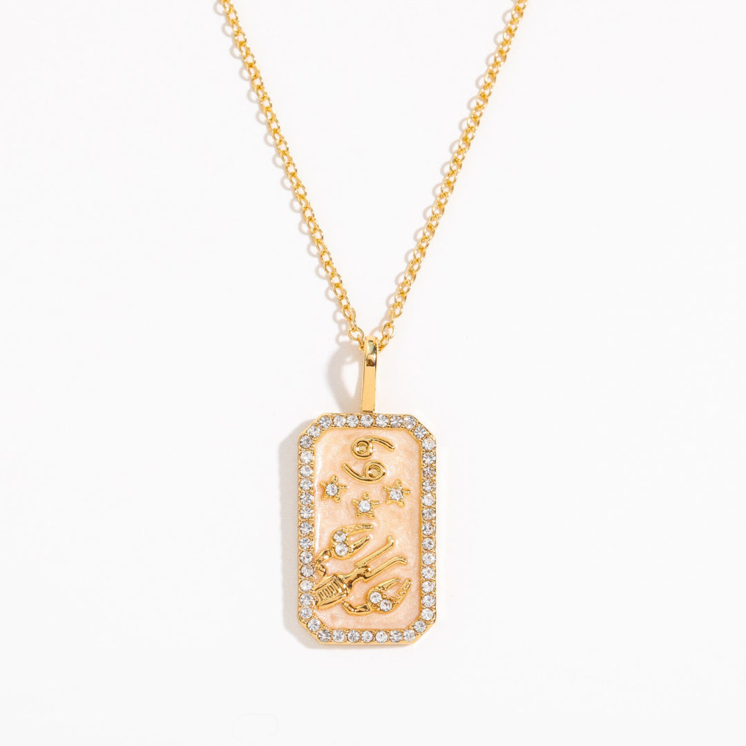Collana con tarocchi Olivenorma e zirconi zodiacali
