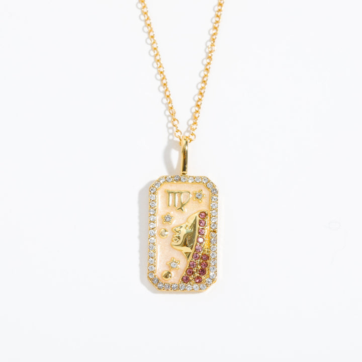 Collana con tarocchi Olivenorma e zirconi zodiacali