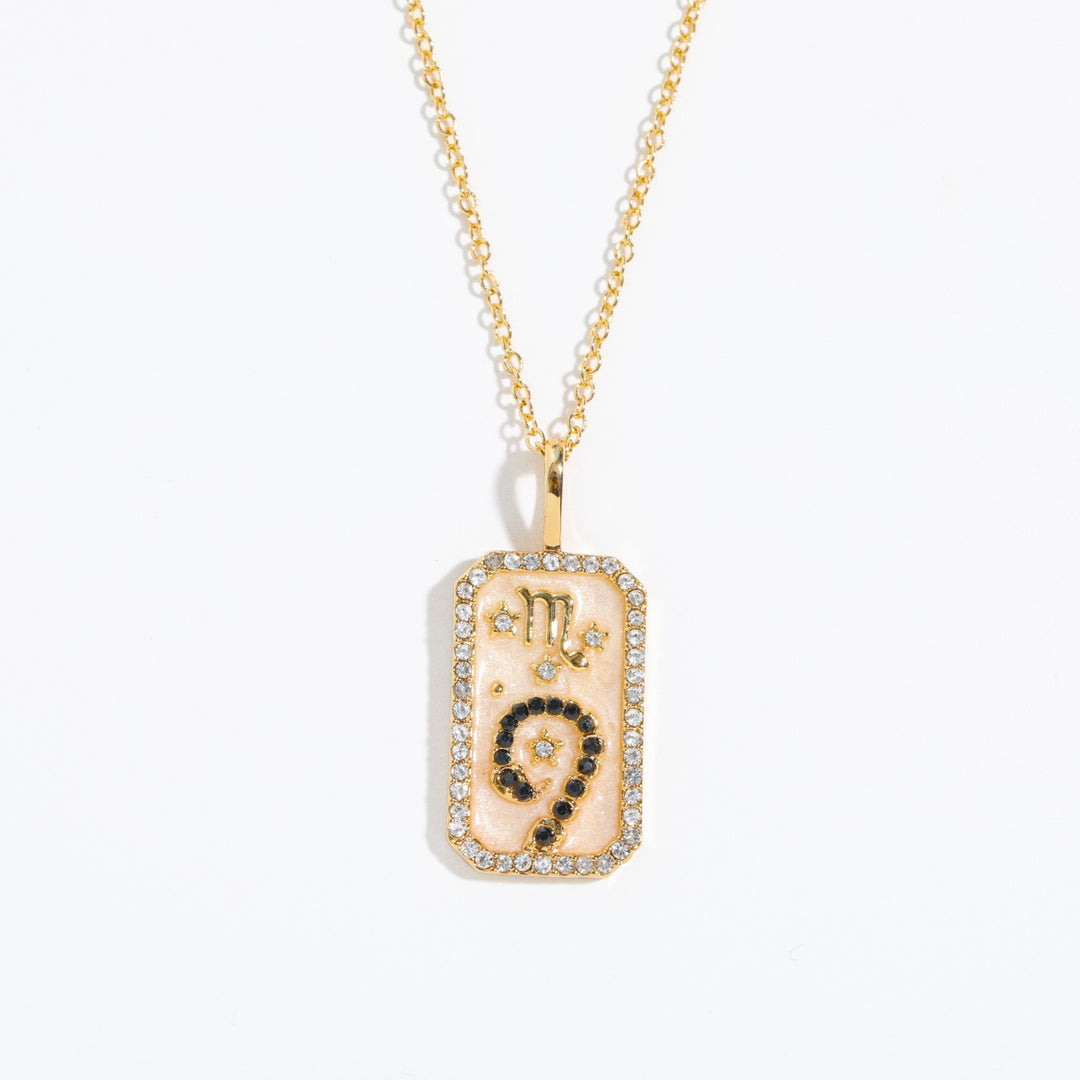 Collana con tarocchi Olivenorma e zirconi zodiacali