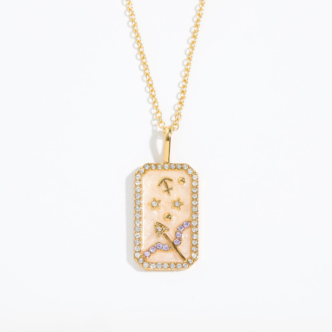Collana con tarocchi Olivenorma e zirconi zodiacali