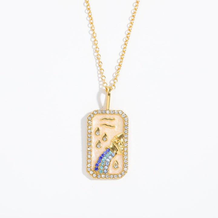 Collana con tarocchi Olivenorma e zirconi zodiacali
