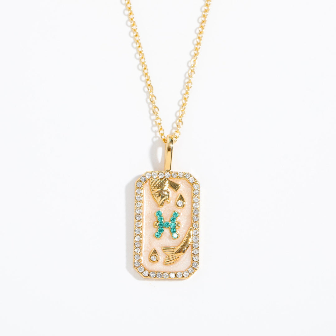 Collana con tarocchi Olivenorma e zirconi zodiacali