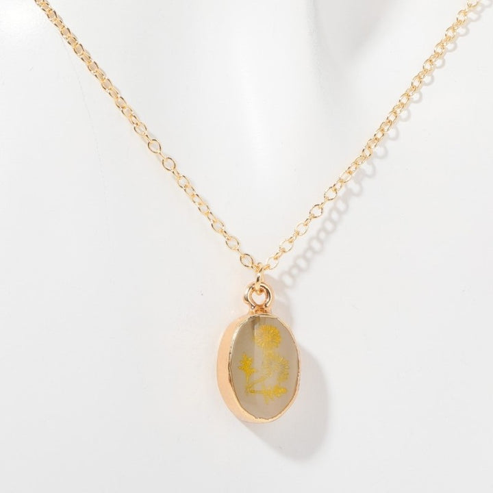 Collana con farfalla, stella e luna in pietra naturale Olivenorma