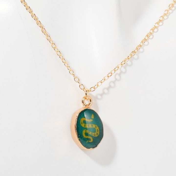 Collana con farfalla, stella e luna in pietra naturale Olivenorma