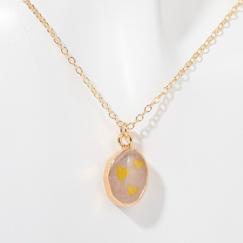 Collana con farfalla, stella e luna in pietra naturale Olivenorma