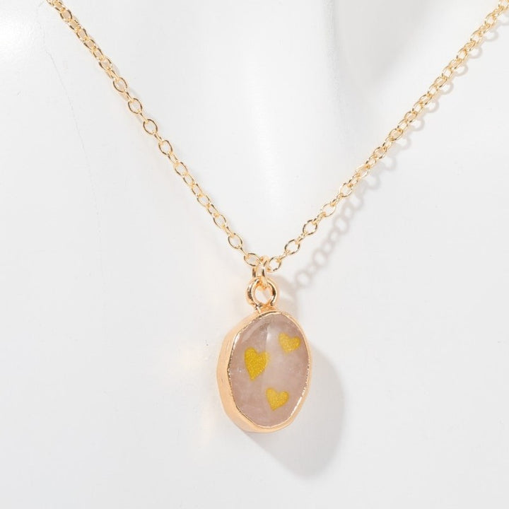 Collana con farfalla, stella e luna in pietra naturale Olivenorma