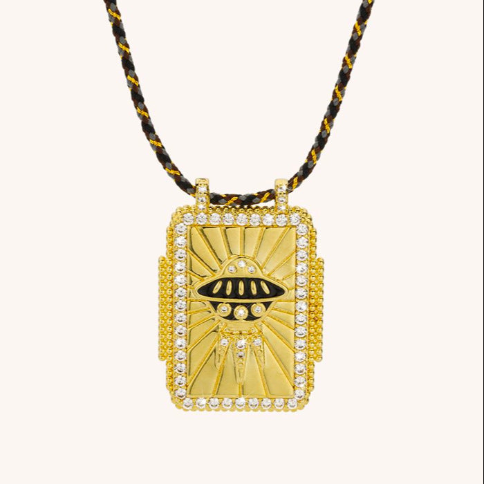 Collana in corda intrecciata con tarocchi Olivenorma