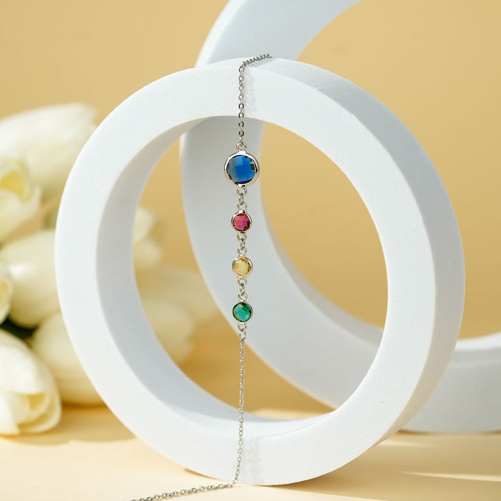 Olivenorma Collana con ciondolo di perline in zircone con pietra portafortuna opzionale