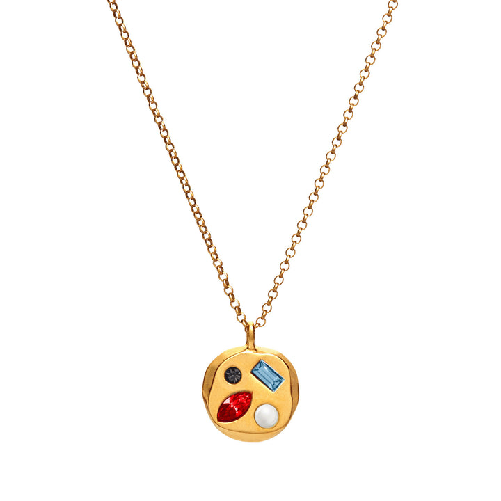 Collana con pietra portafortuna in zircone colorato Olivenorma