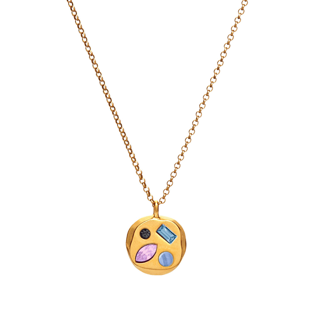 Collana con pietra portafortuna in zircone colorato Olivenorma