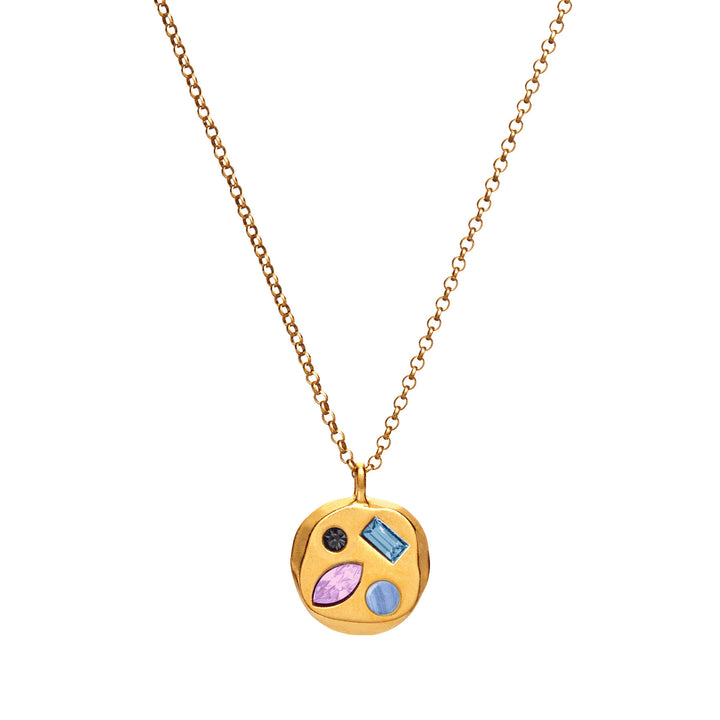 Collana con pietra portafortuna in zircone colorato Olivenorma