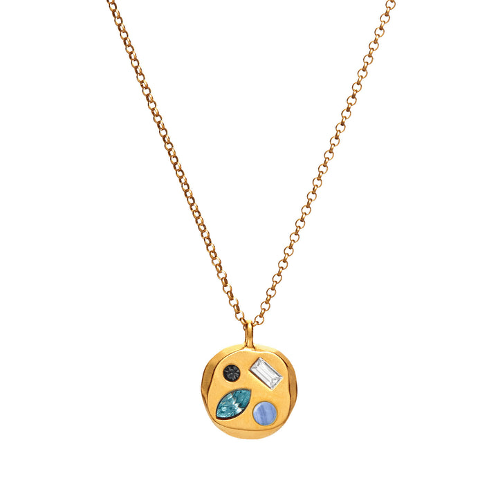 Collana con pietra portafortuna in zircone colorato Olivenorma