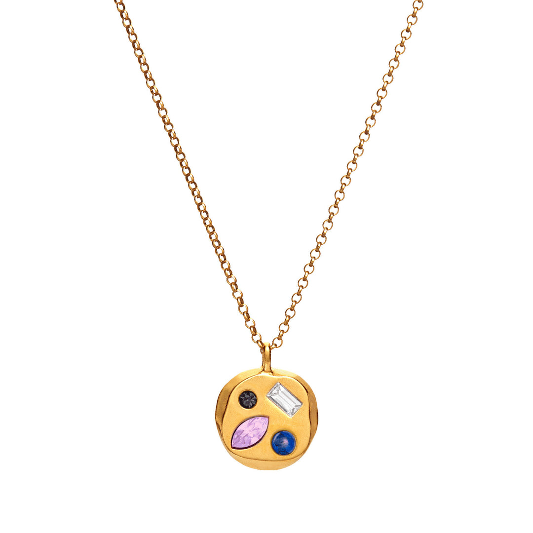 Collana con pietra portafortuna in zircone colorato Olivenorma