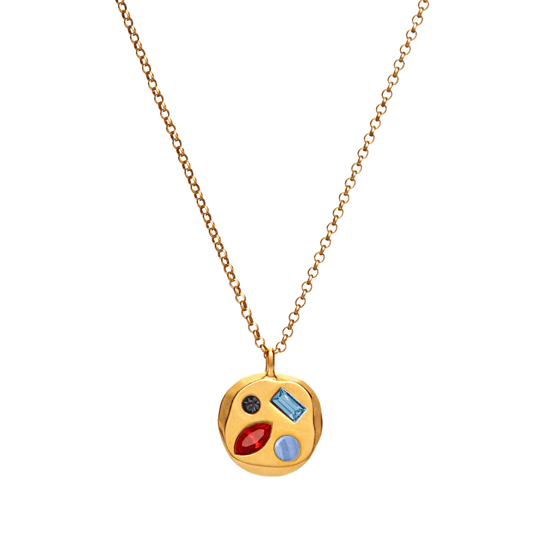 Collana con pietra portafortuna in zircone colorato Olivenorma
