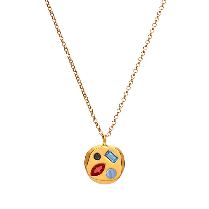 Collana con pietra portafortuna in zircone colorato Olivenorma