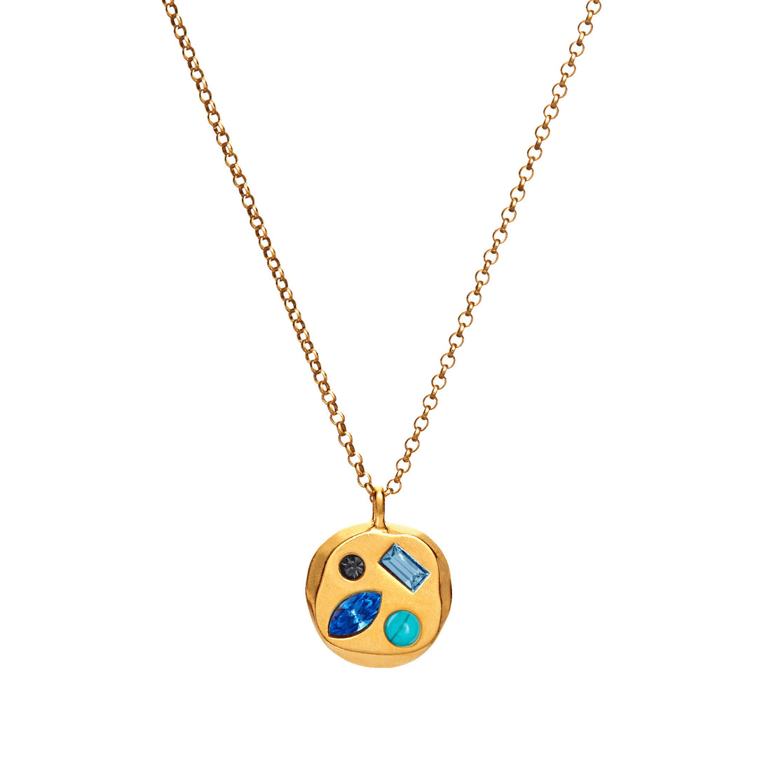 Collana con pietra portafortuna in zircone colorato Olivenorma