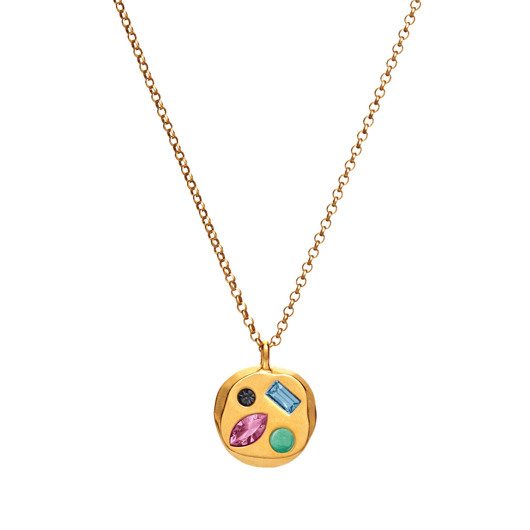 Collana con pietra portafortuna in zircone colorato Olivenorma
