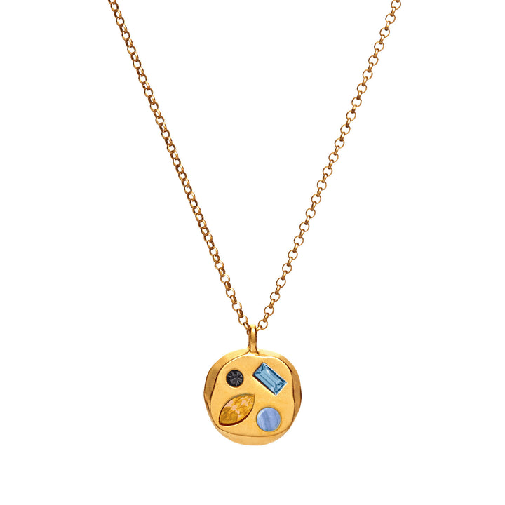 Collana con pietra portafortuna in zircone colorato Olivenorma