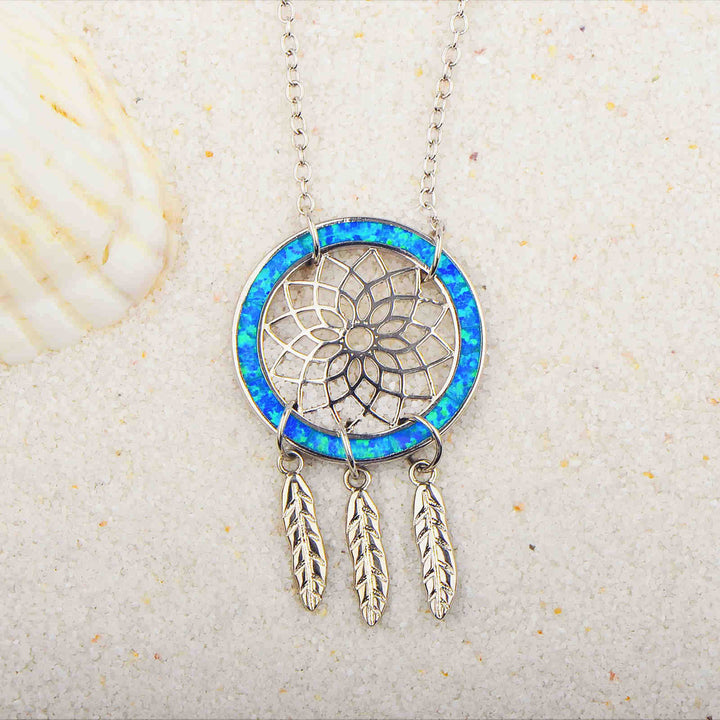 Collana acchiappasogni in blu opale Olivenorma