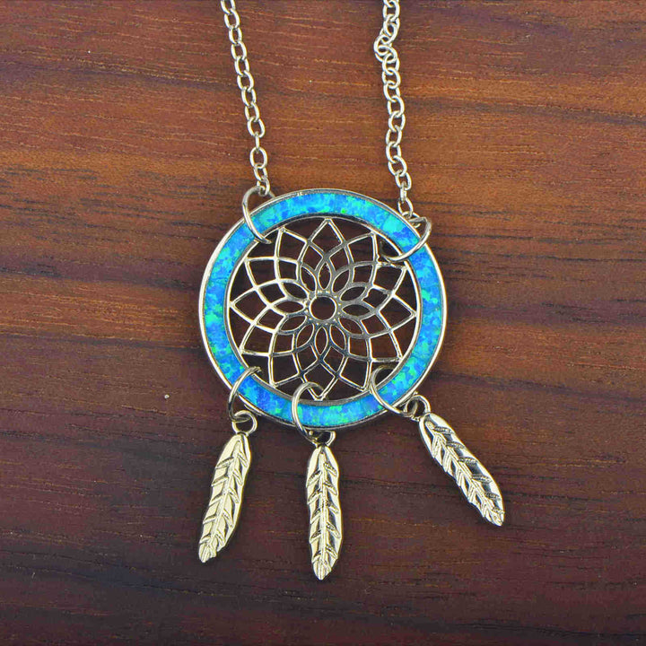 Collana acchiappasogni in blu opale Olivenorma